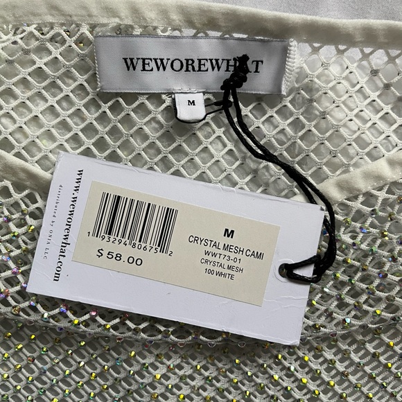 NWT WeWoreWhat Crystal Mesh Camo in White - Picture 3 of 6
